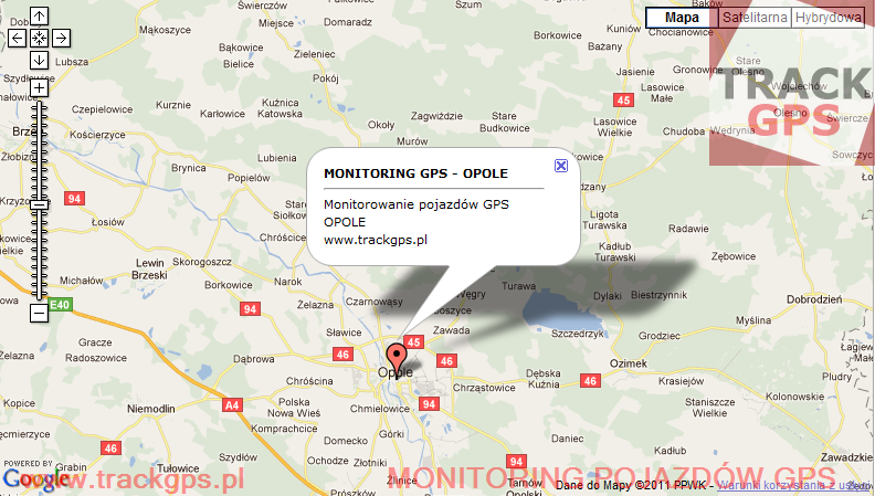 Monitorowanie GPS Opole